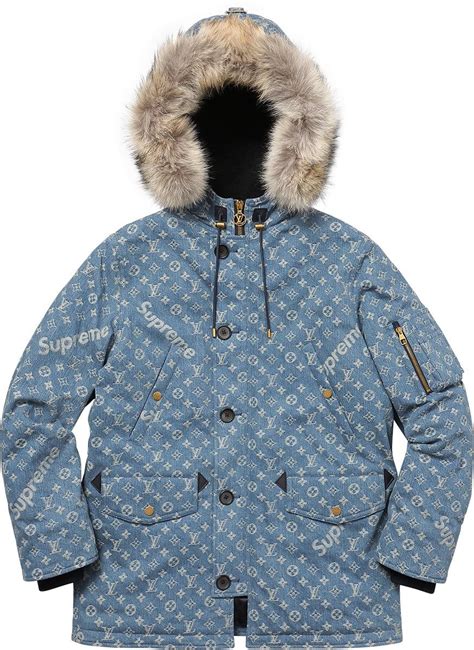 louis vuitton supreme denim parka|louis vuitton x supreme sale.